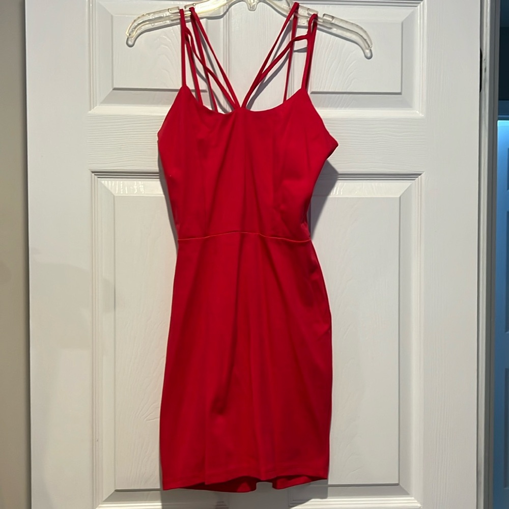 Never worn, size small strappy dress